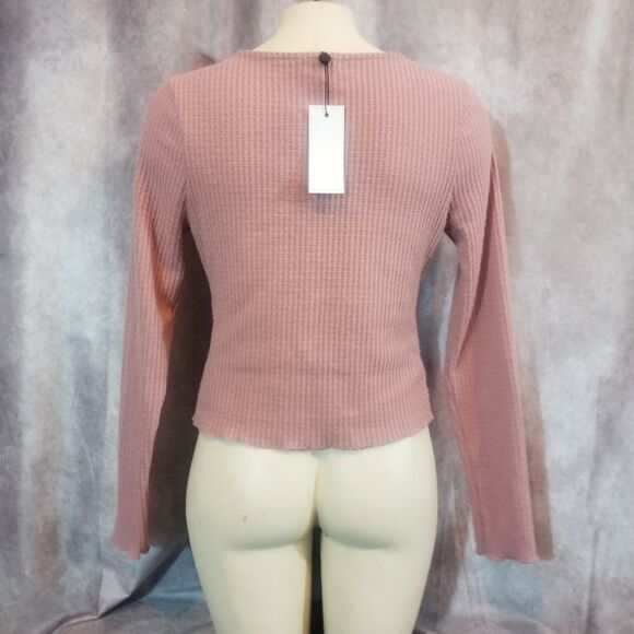 Socialite Pink Button Down Top Size Small - Picture 3 of 5